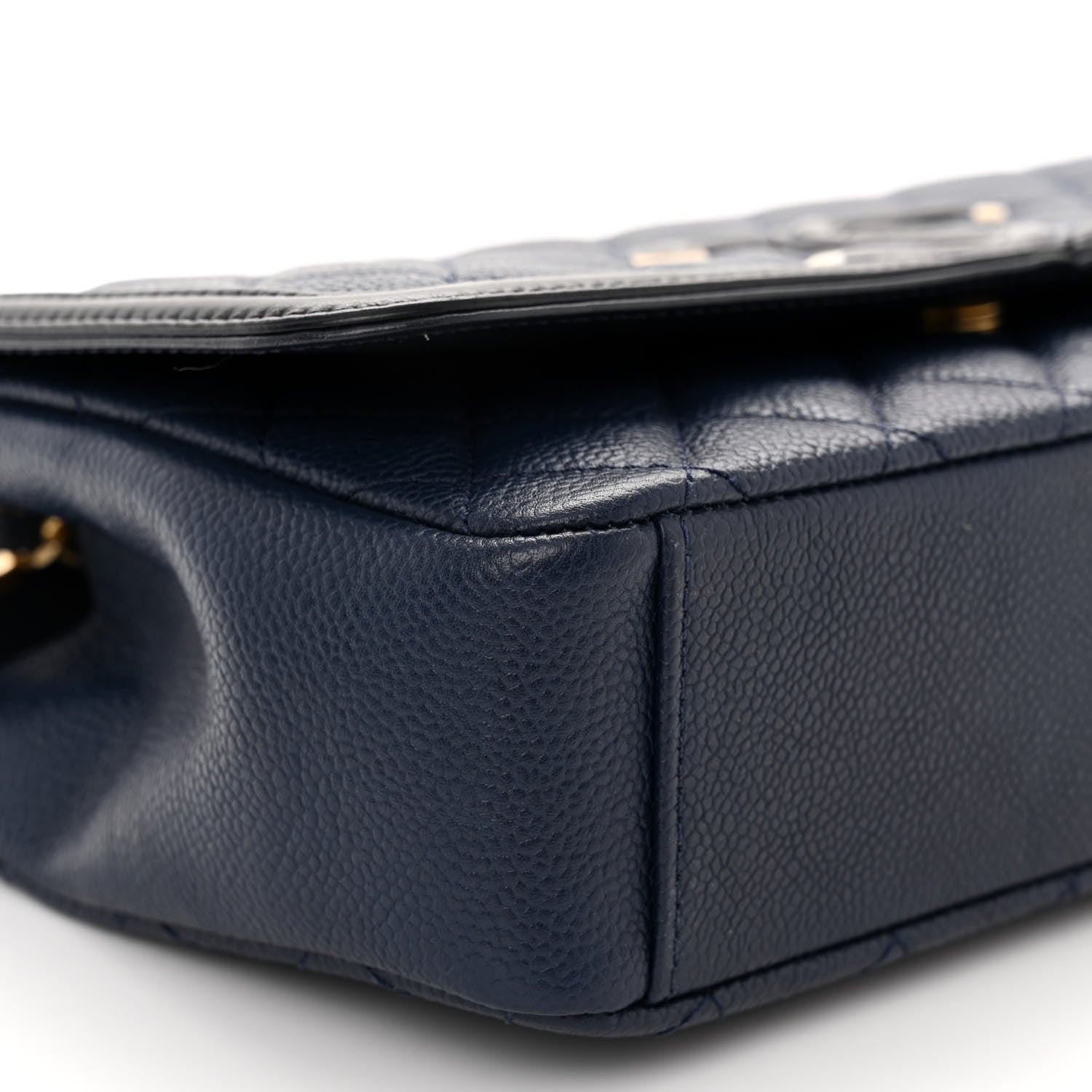 Chanel Caviar Quilted Medium CC Filigree Flap Navy Black 9 of 10