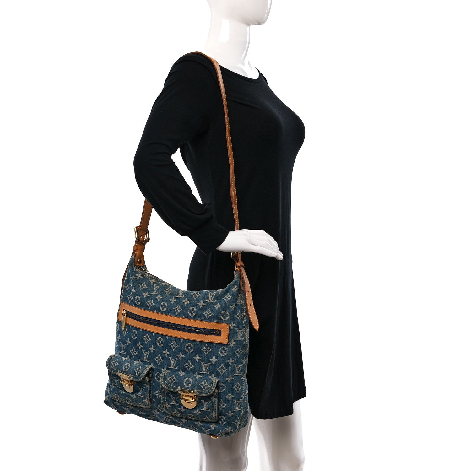 Louis Vuitton Denim Baggy GM Blue 2 of 9