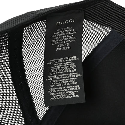 Gucci X SEGA Calfskin GUCCY Stars Baseball Hat S Black Gold 8 of 8