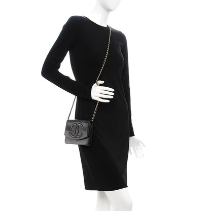 Chanel Caviar Timeless CC Wallet On Chain WOC Black 2 of 12