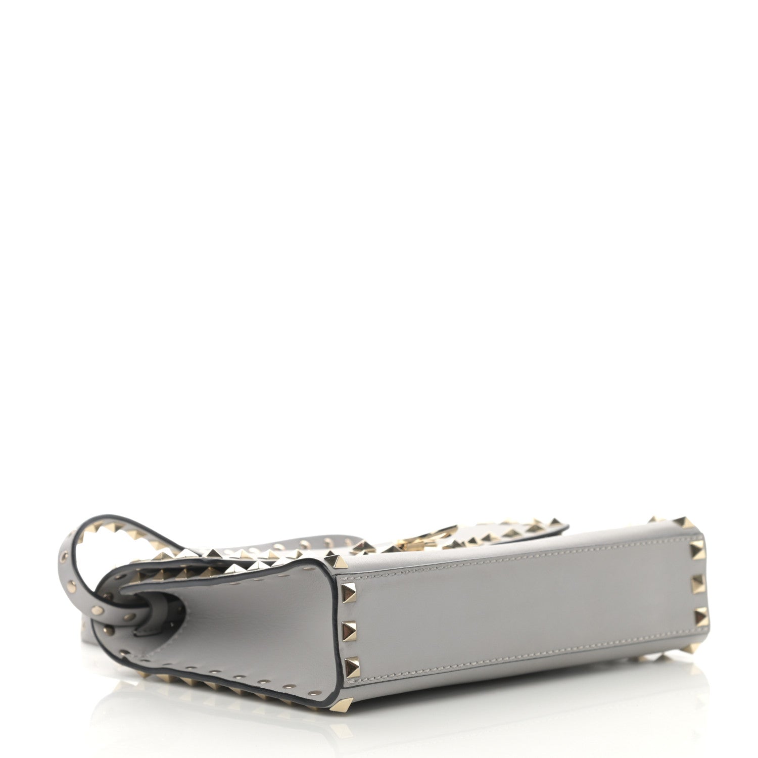 Valentino Garavani Vitello Medium Rockstud Flip Lock Crossbody Bag Grey 4 of 13