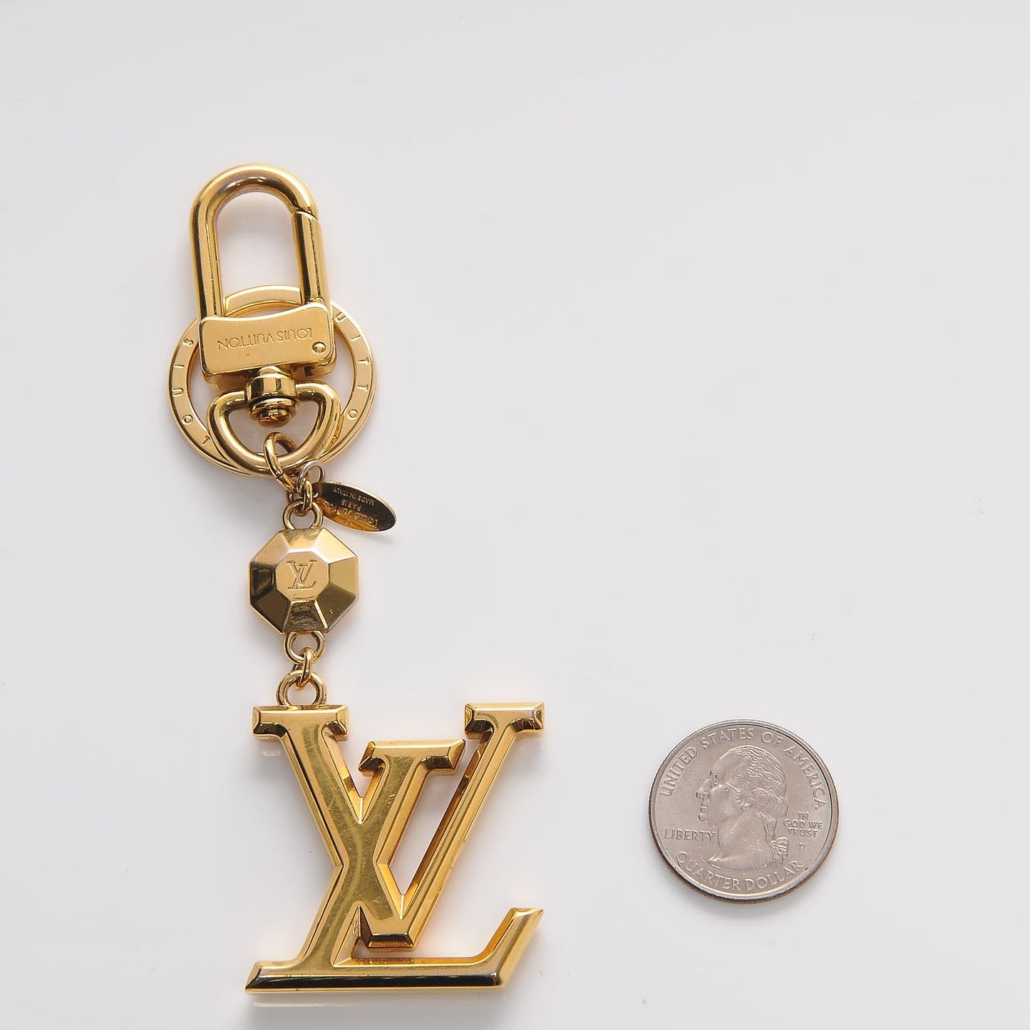 LV Facettes Bag Charm Key Holder Gold