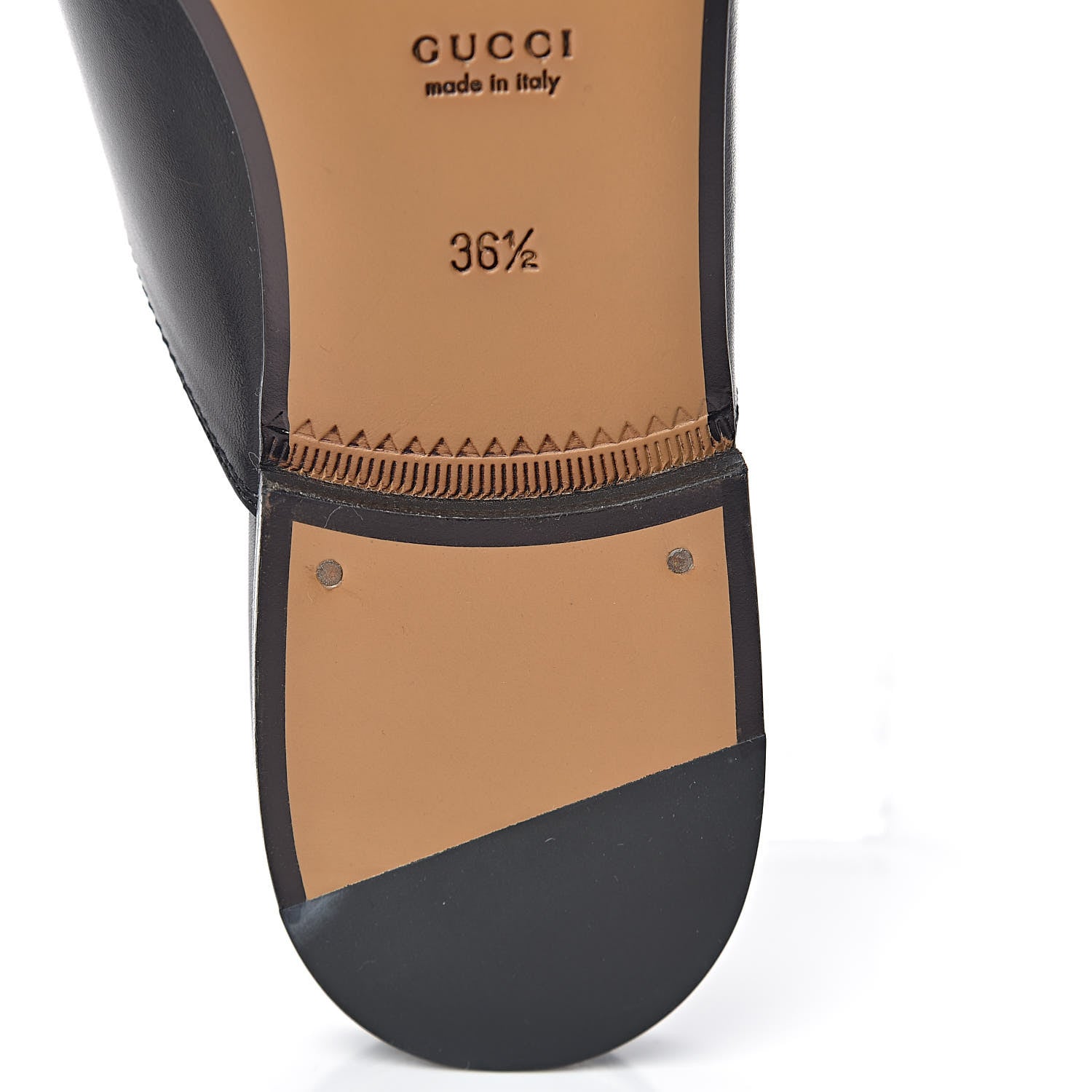 Gucci Calfskin Womens Princetown Slippers 36.5 Black 10 of 11