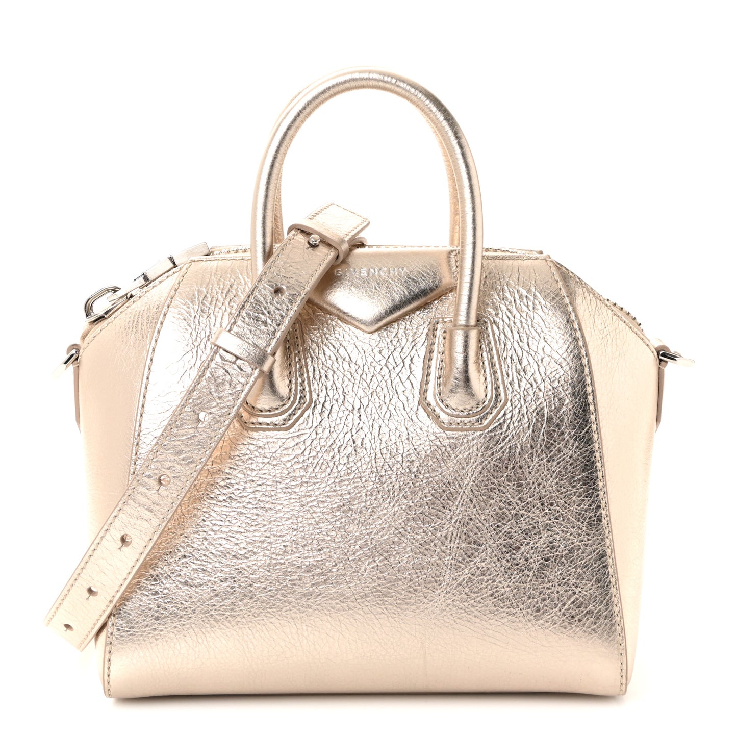 Laminated Lambskin Mini Antigona Gold