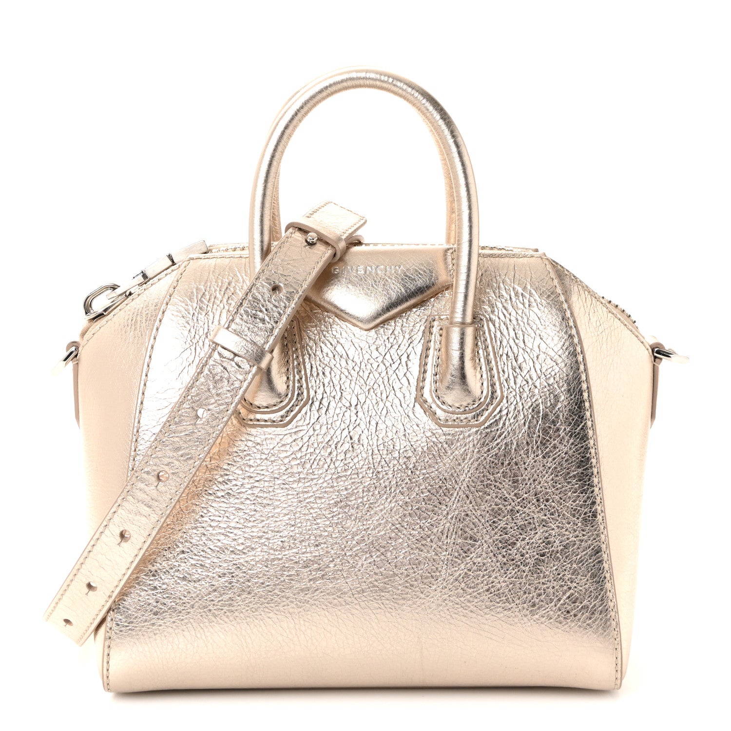 Givenchy Laminated Lambskin Mini Antigona Gold 1 of 9