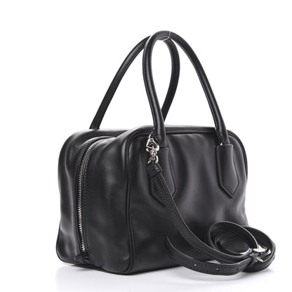 Prada Soft Calf Medium Inside Tote Black Mughetto 3 of 9