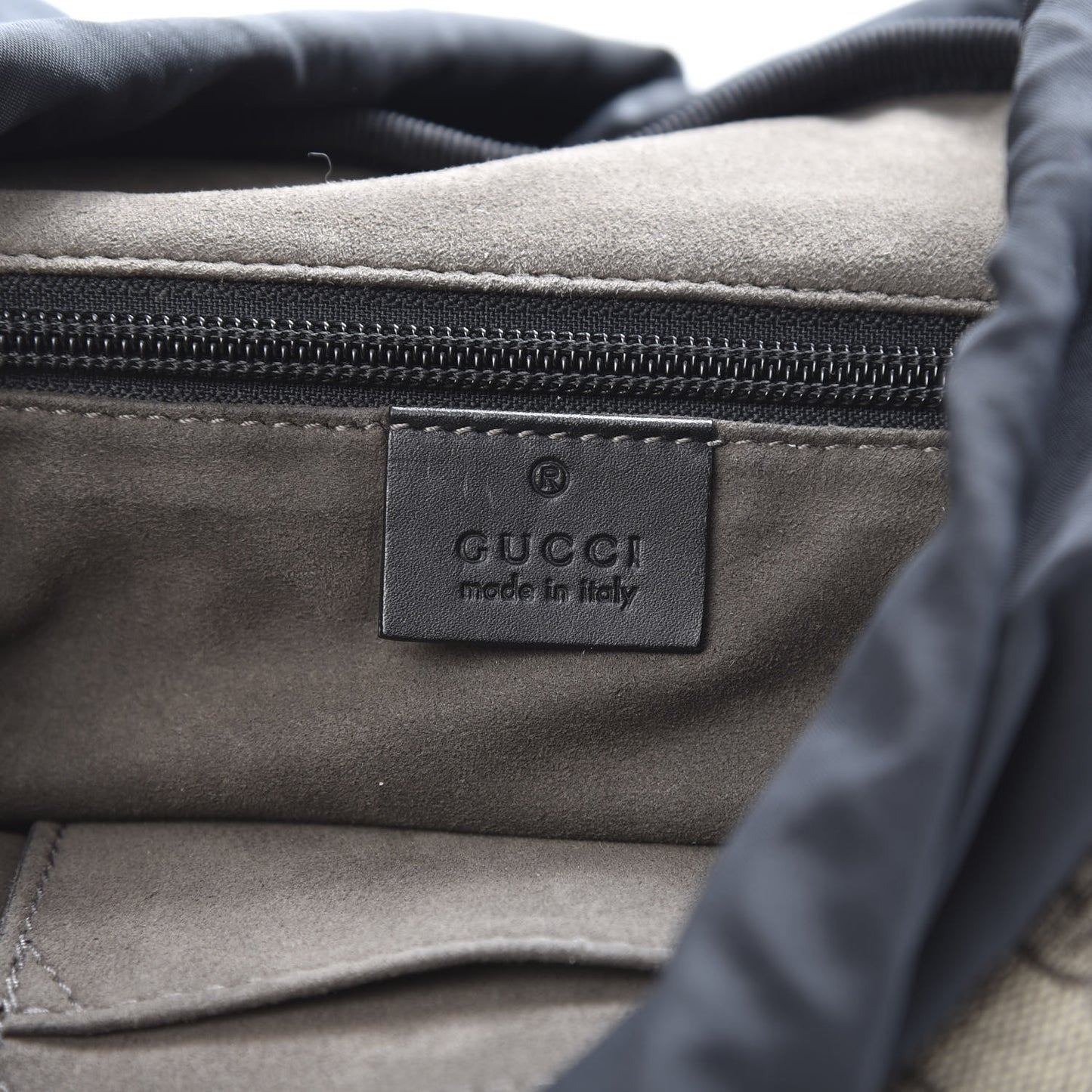 GG Supreme Monogram Single Buckle Backpack Beige Black