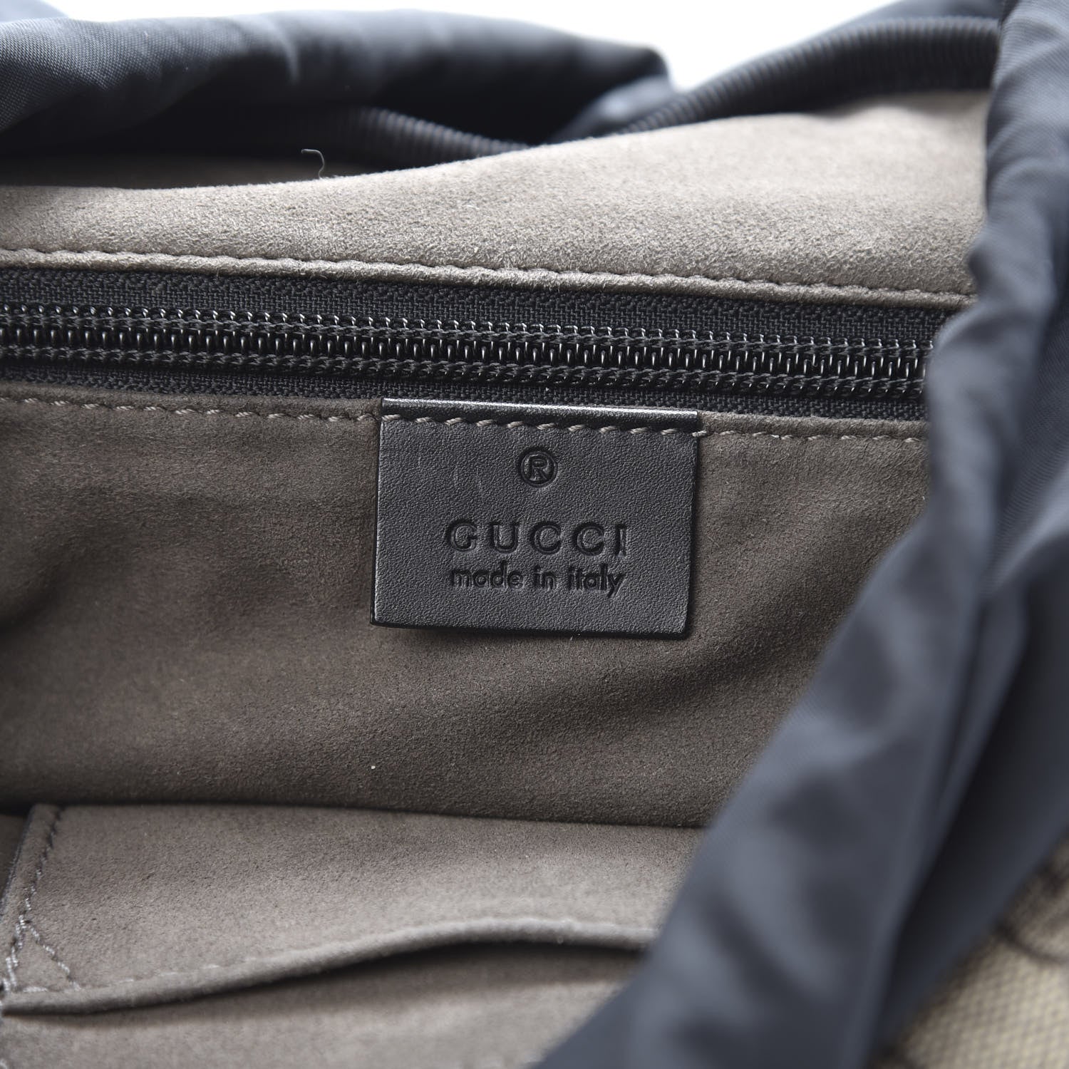 Gucci GG Supreme Monogram Single Buckle Backpack Beige Black 5 of 12