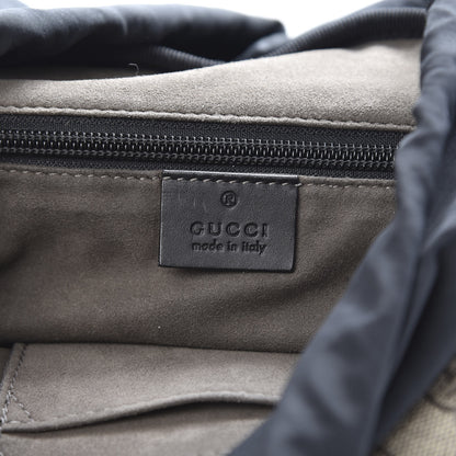 Gucci GG Supreme Monogram Single Buckle Backpack Beige Black 5 of 12