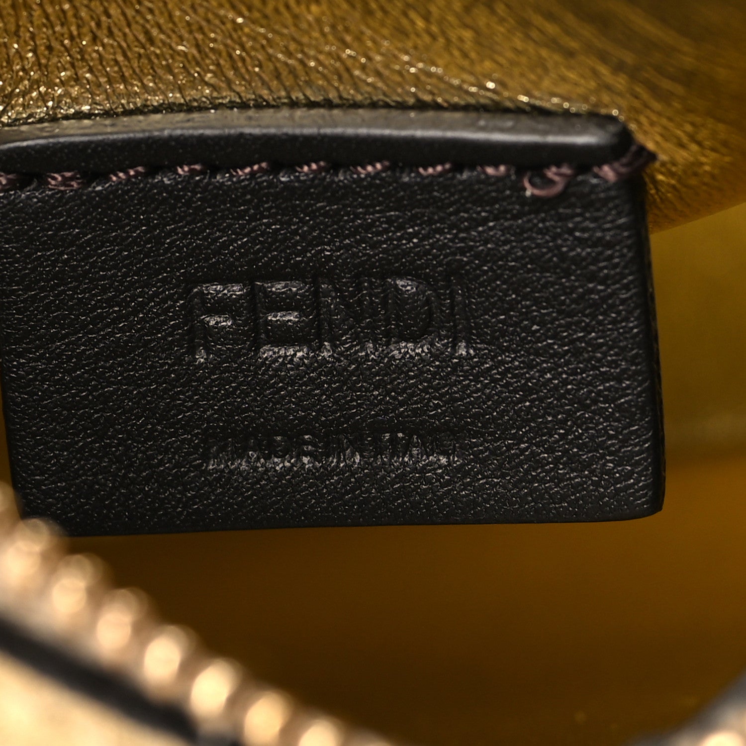 Fendi Crystal Vitello Laminato Suede FF Nano Fendigraphy Hobo Charm Platino 6 of 10