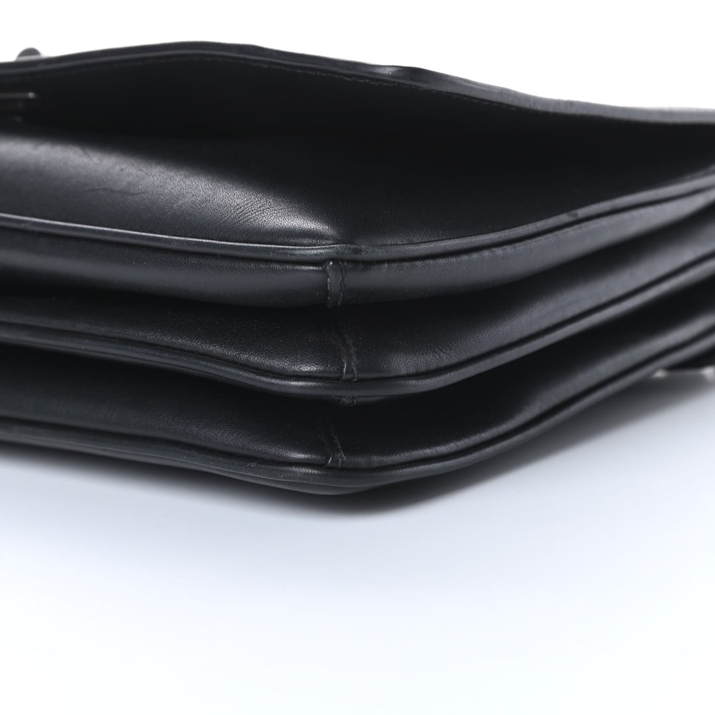 Soft Calf Chain Shoulder Bag Black