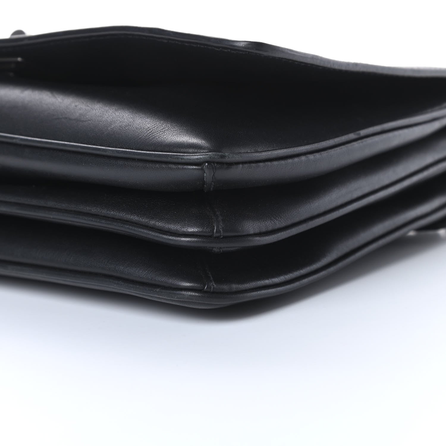 Prada Soft Calf Chain Shoulder Bag Black 13 of 23