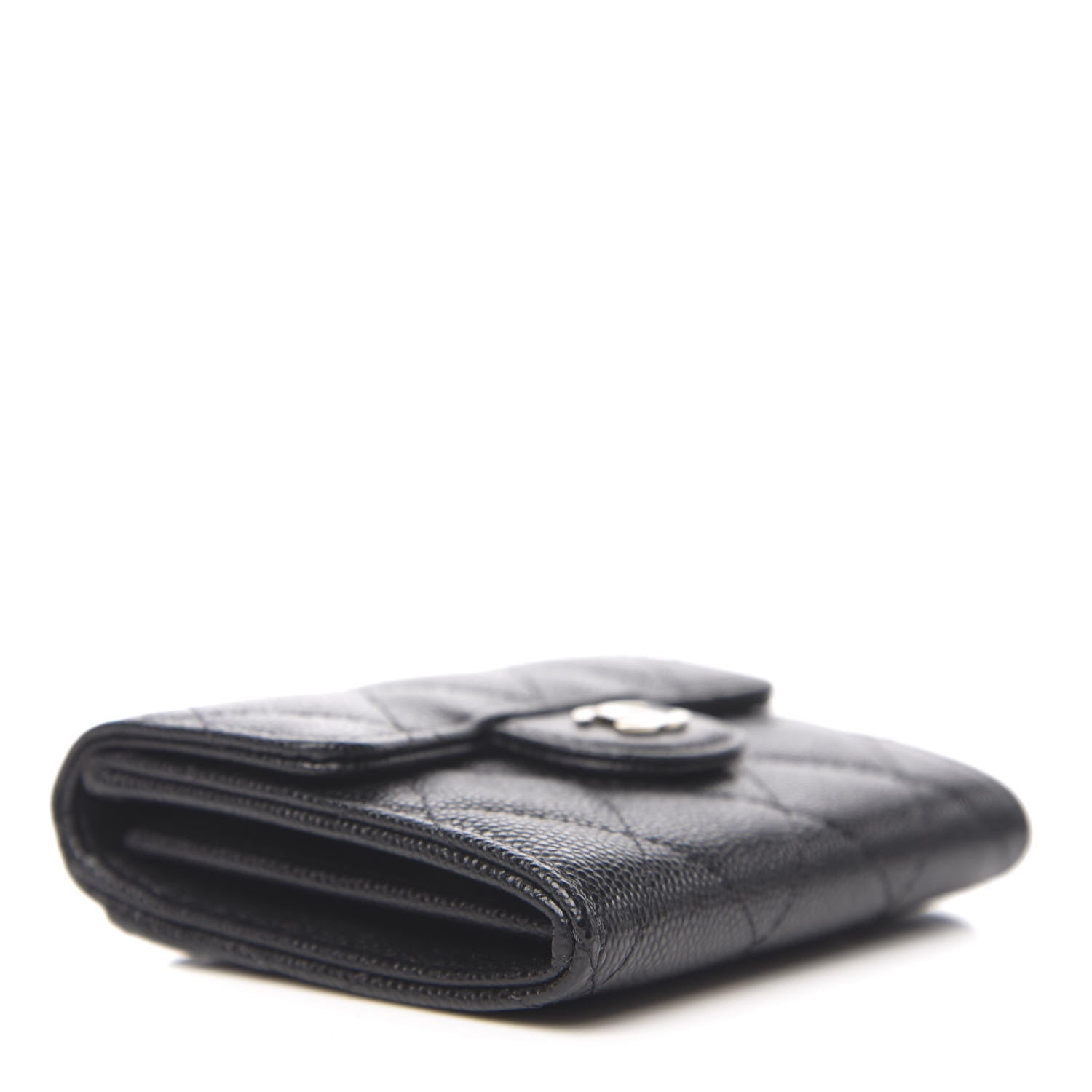 Chanel Caviar Quilted Flap Card Holder Wallet Black 3 of 8