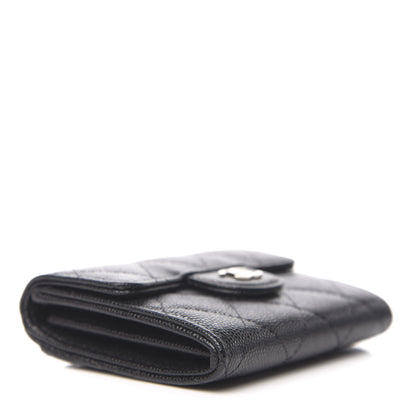 Chanel Caviar Quilted Flap Card Holder Wallet Black 3 of 8
