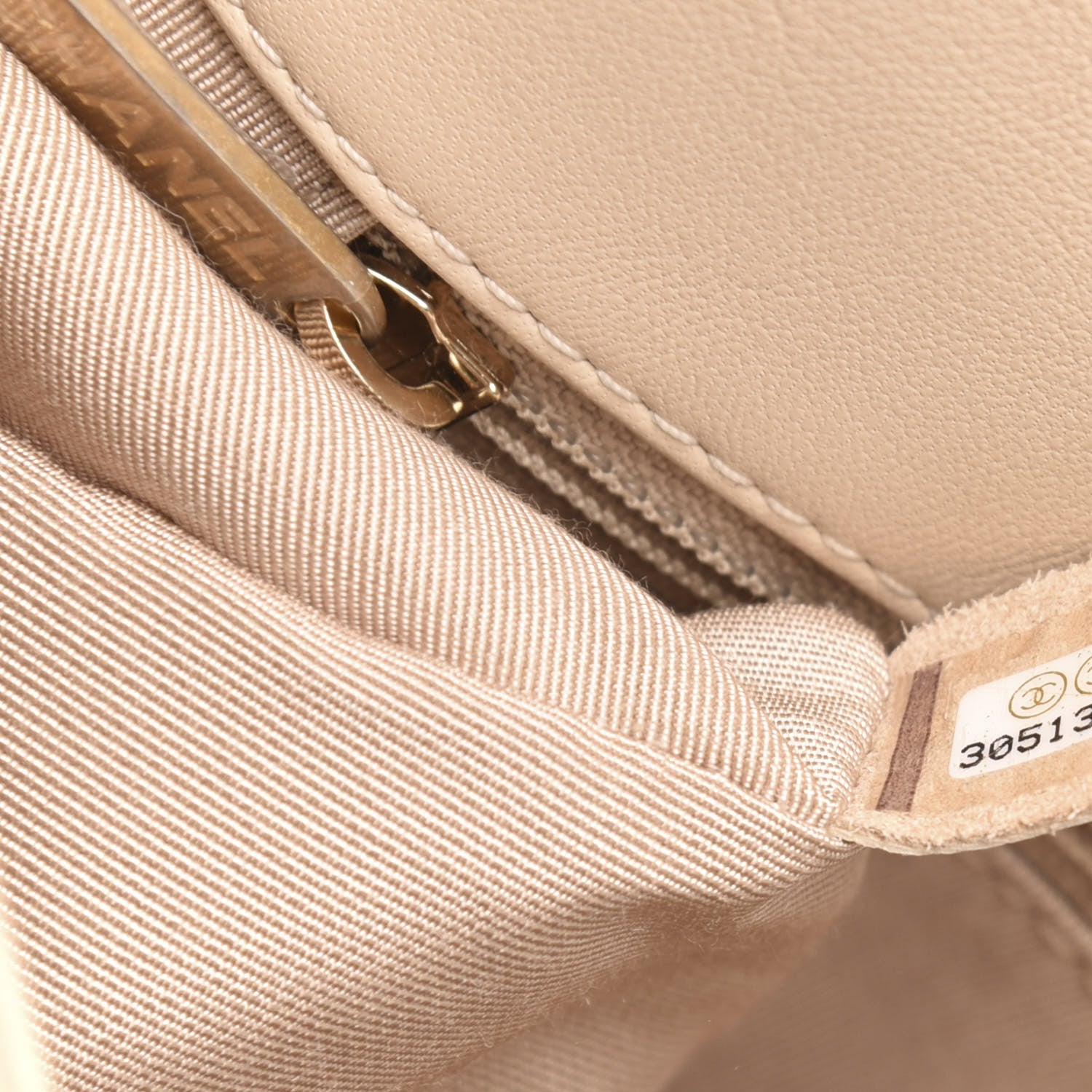 Chanel Lambskin Quilted Large 19 Flap Beige 7 of 11