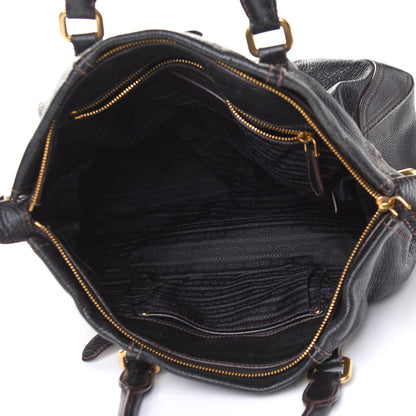 Prada Cervo Antik Shoulder Bag Black 5 of 24