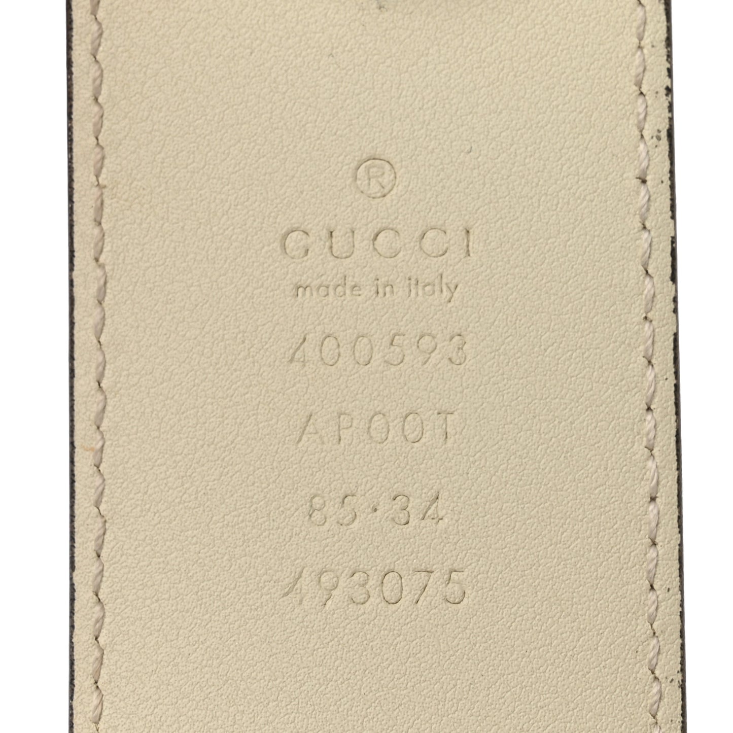 Calfskin Double G 40mm Belt 85 34 Mystic White