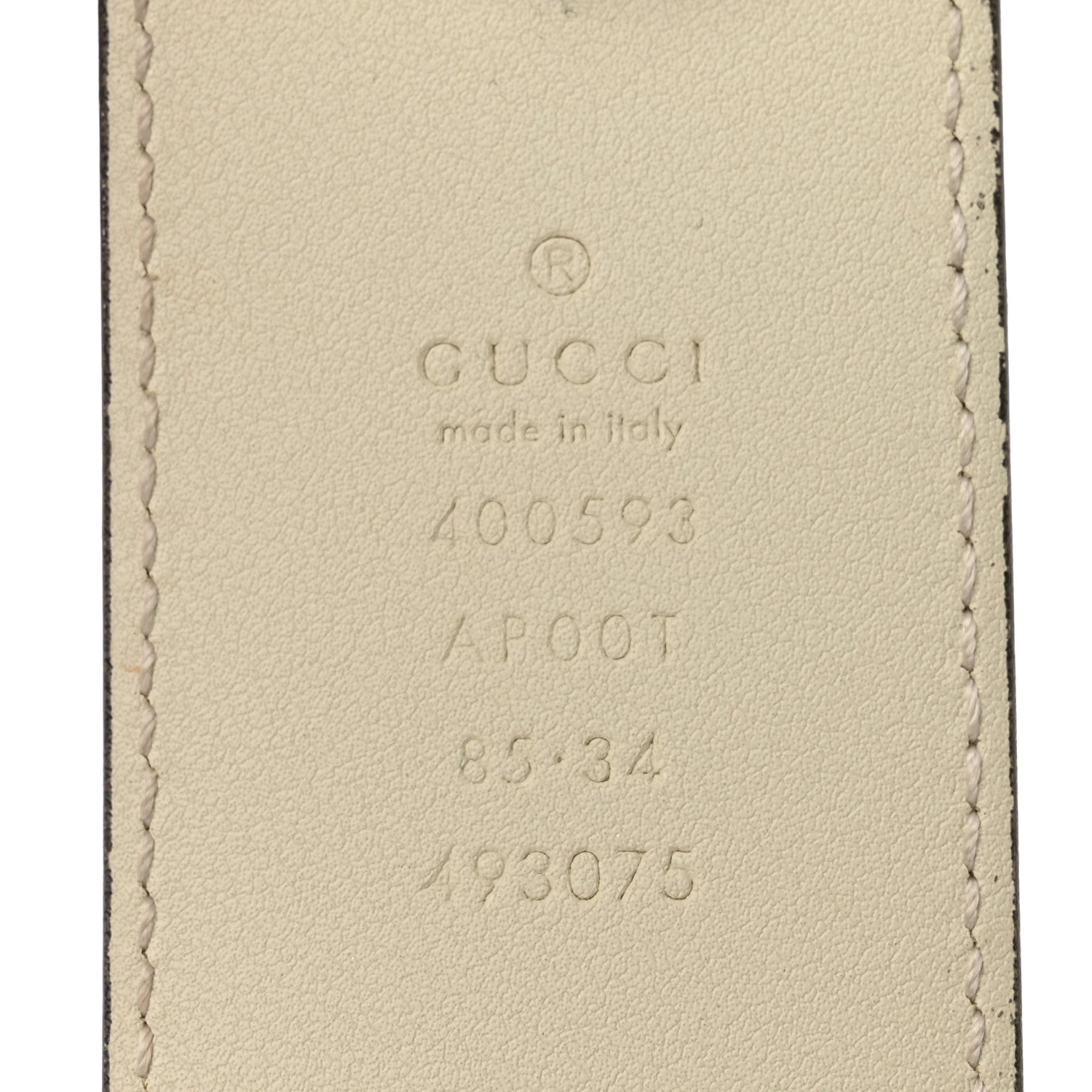 Gucci Calfskin Double G 40mm Belt 85 34 Mystic White 3 of 5