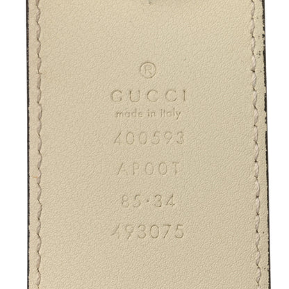 Gucci Calfskin Double G 40mm Belt 85 34 Mystic White 3 of 5