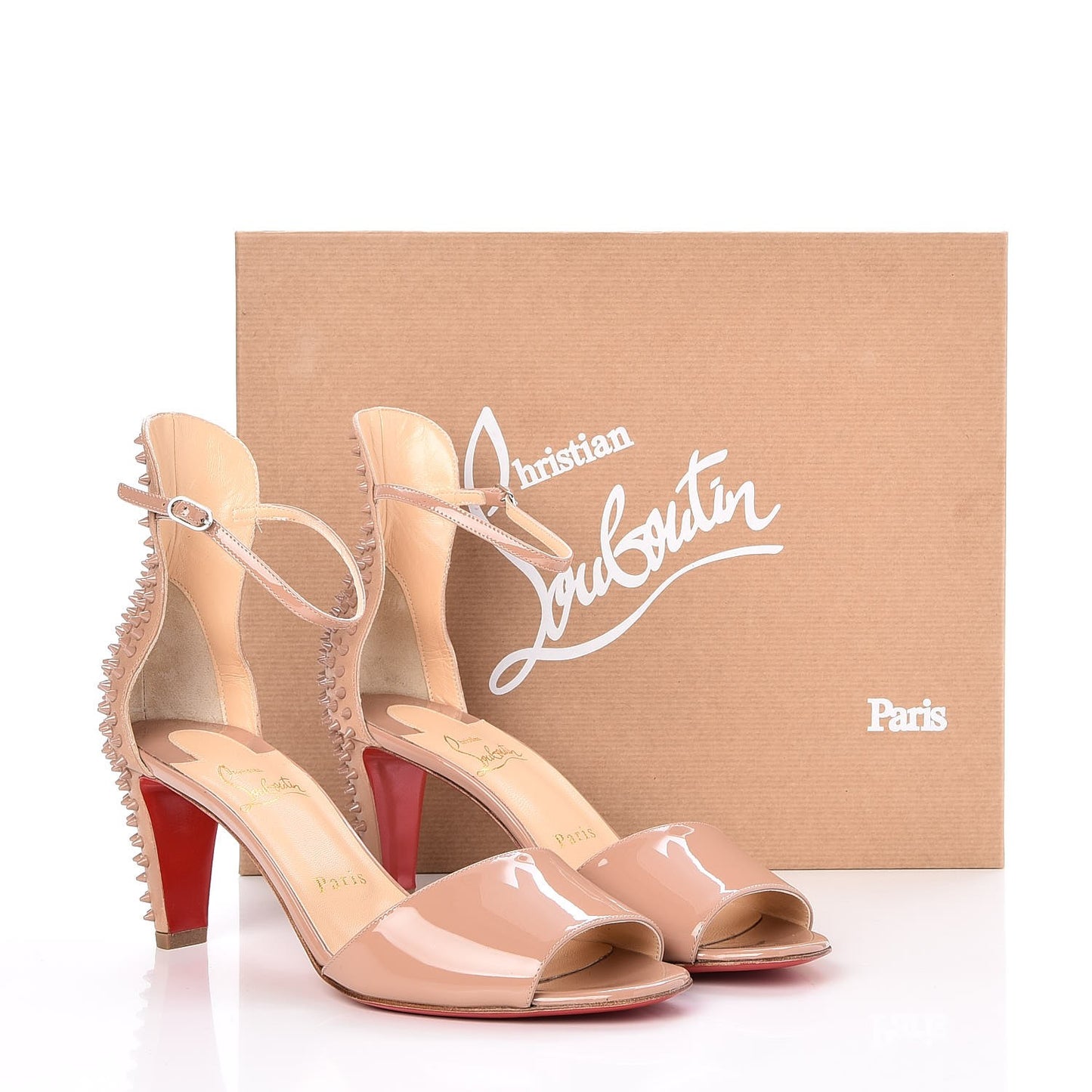 Patent Nappa Trezanita 70 Sandals 37.5 Nude