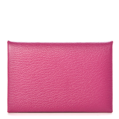 Hermes Chevre Mysore Calvi Card Case Rose Pourpre 1 of 9