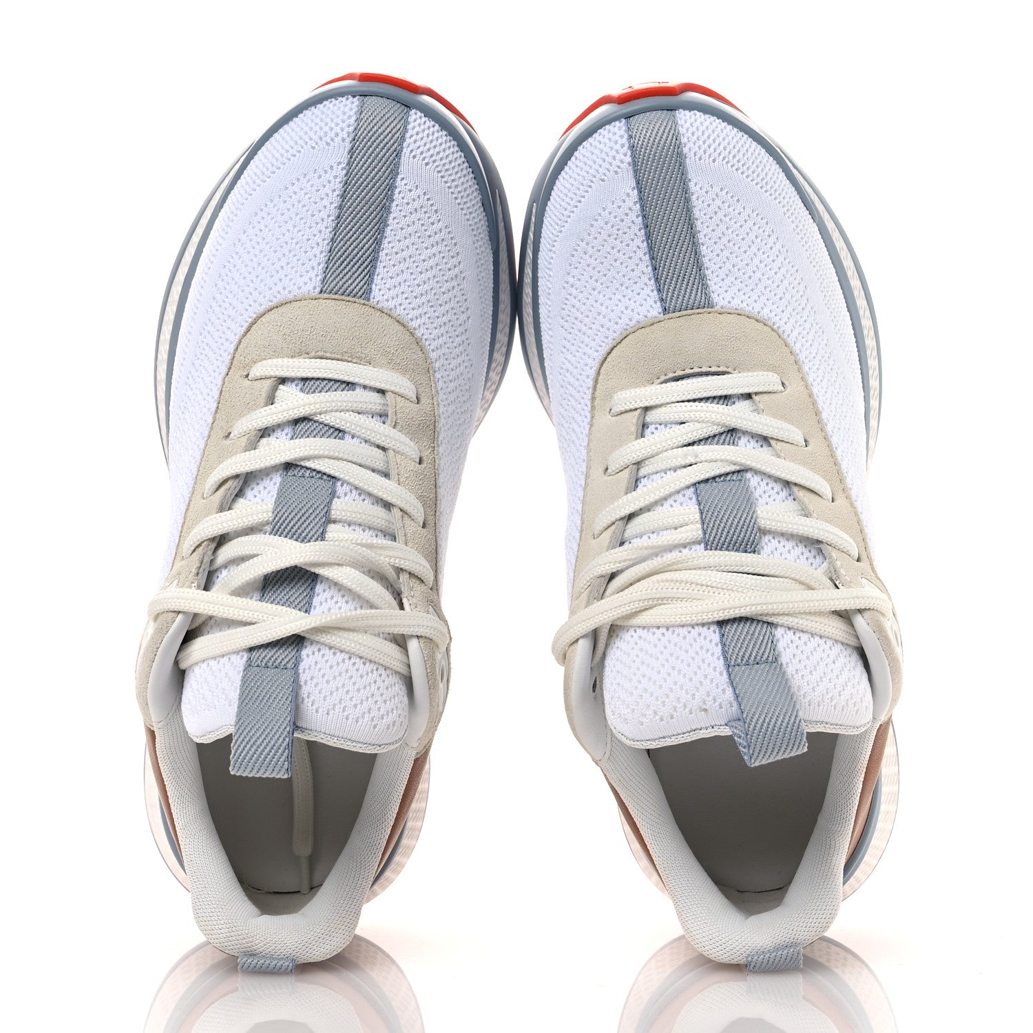Hermes Technical Knit Suede Heros Sneakers 37 White Naturel 2 of 11