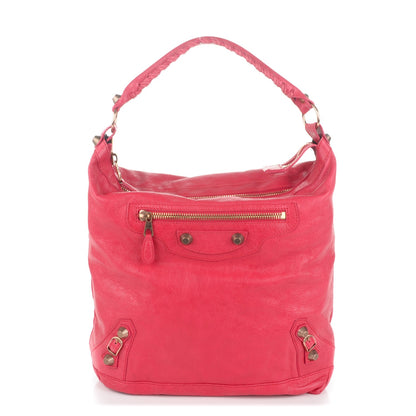 Balenciaga Agneau Giant 12 Rose Gold Hardware Day Hobo Rose Thulian 1 of 7