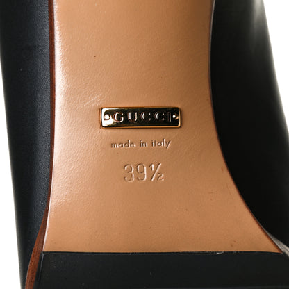 Gucci Deauville Calfskin Cinched Knee High Boots 39.5 Black 8 of 11