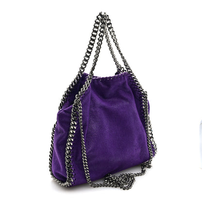 Stella McCartney Shaggy Deer Mini Falabella Fold Over Tote Bright Purple 3 of 9