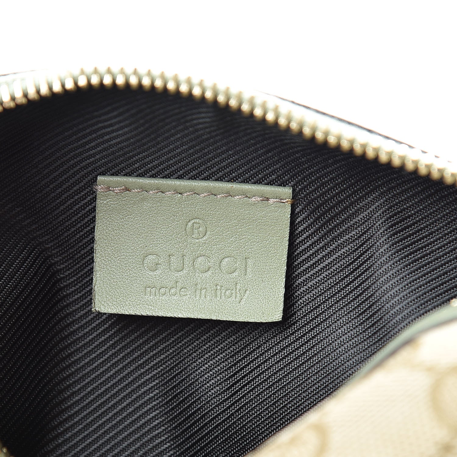 Gucci Monogram Small Cosmetic Case Metallic Green 6 of 8