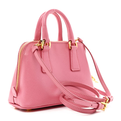 Prada Saffiano Lux Mini Promenade Tote Begonia 3 of 18