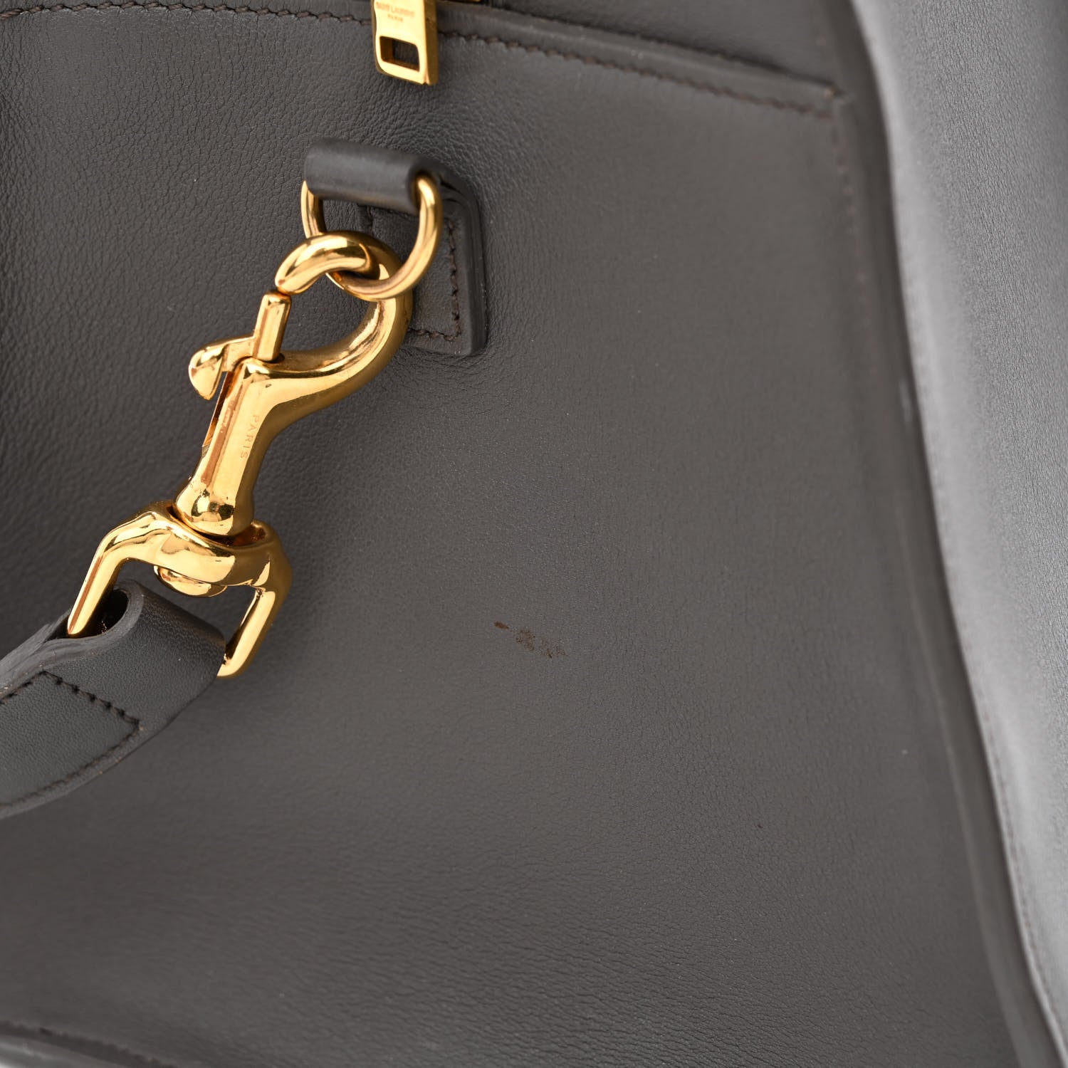 Saint Laurent Smooth Calfskin Medium Monogram Cabas Fog 19 of 19
