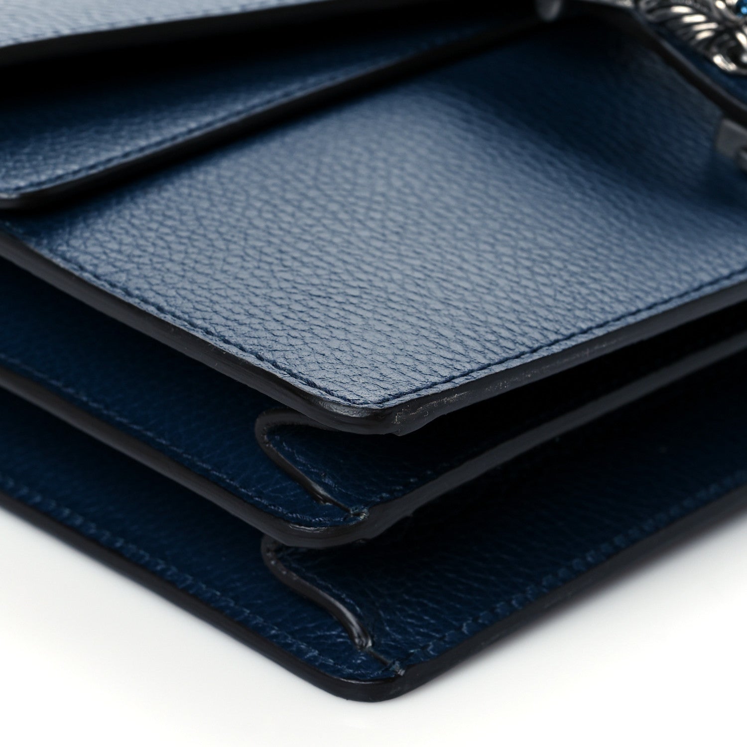 Gucci Dollar Calfskin Crystal Small Dionysus Shoulder Bag Blue Agata Montana Sapphire 10 of 11