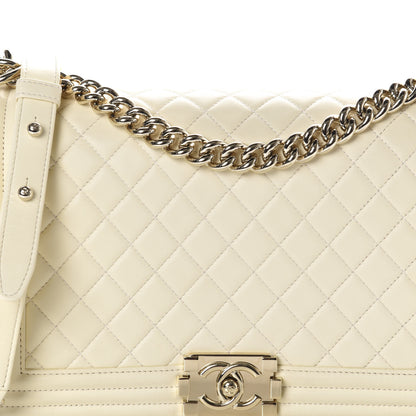 Chanel Lambskin Quilted New Medium Boy Flap Light Beige 10 of 11