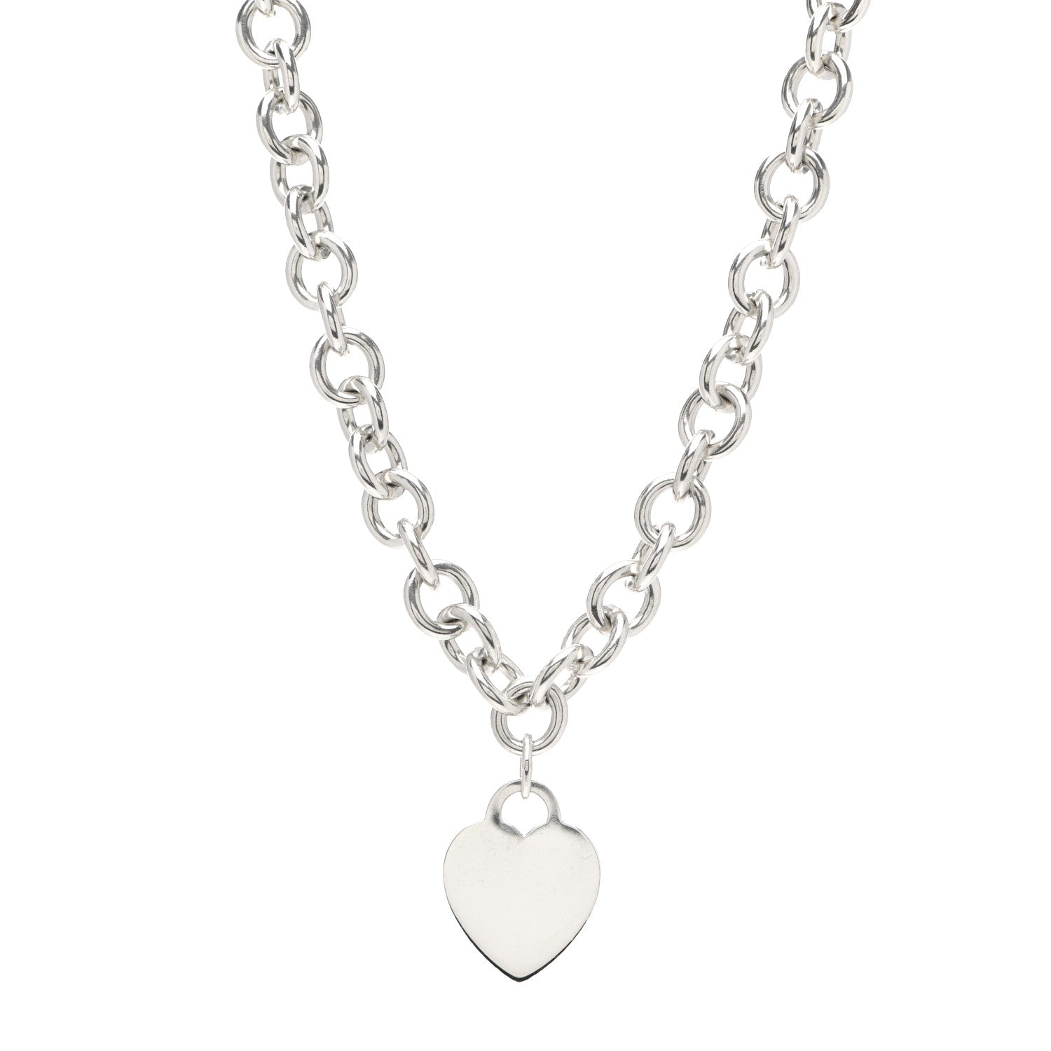Tiffany Sterling Silver Heart Tag Necklace 1 of 5