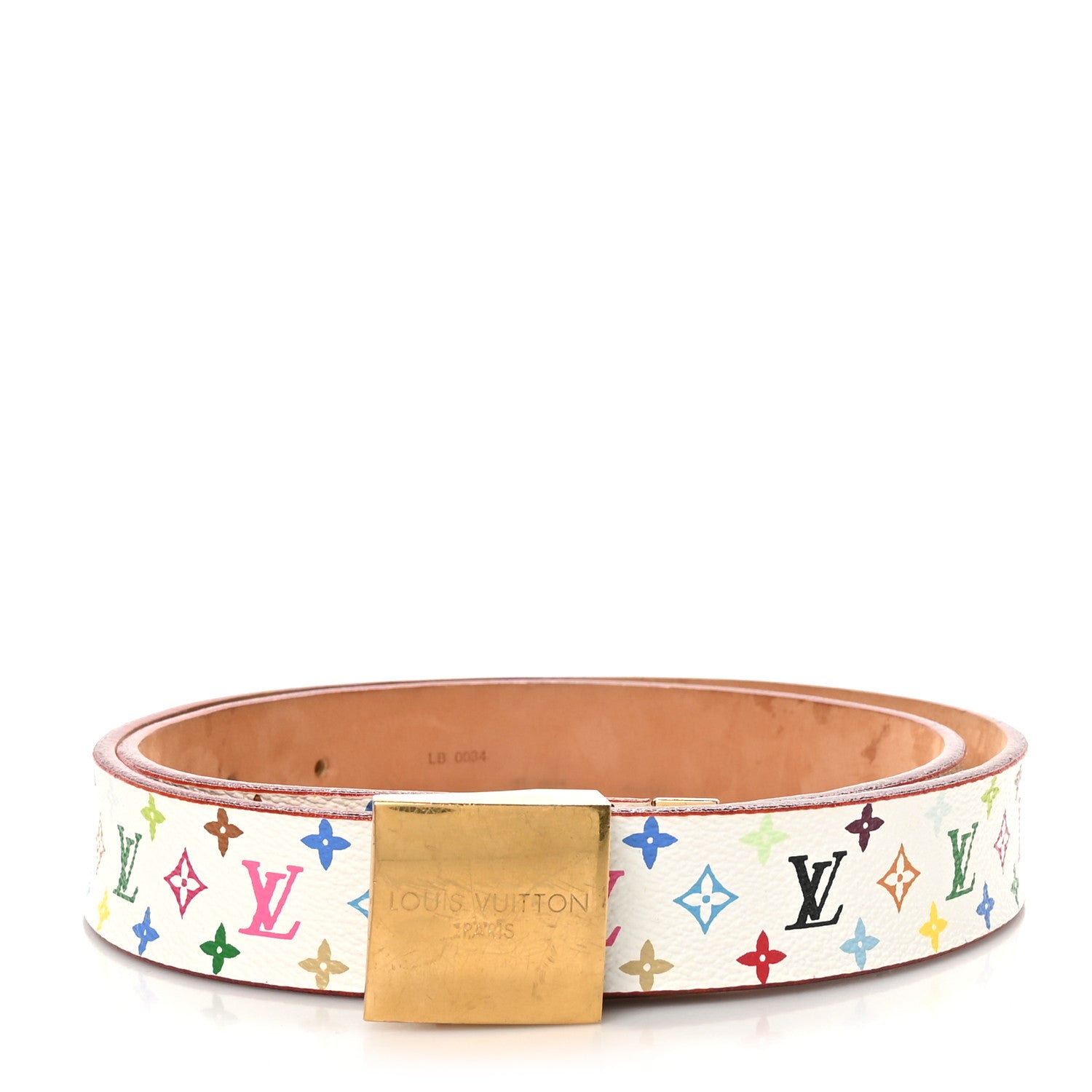 Louis Vuitton Monogram Multicolor Belt 90 36 White 1 of 8
