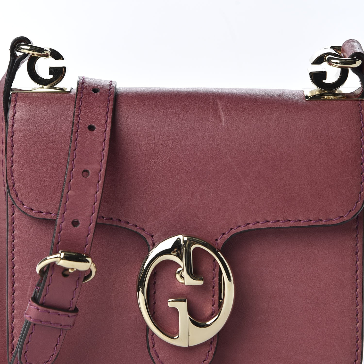 Gucci Calfskin Small 1973 Shoulder Flap Bag Peonia Flower 8 of 8