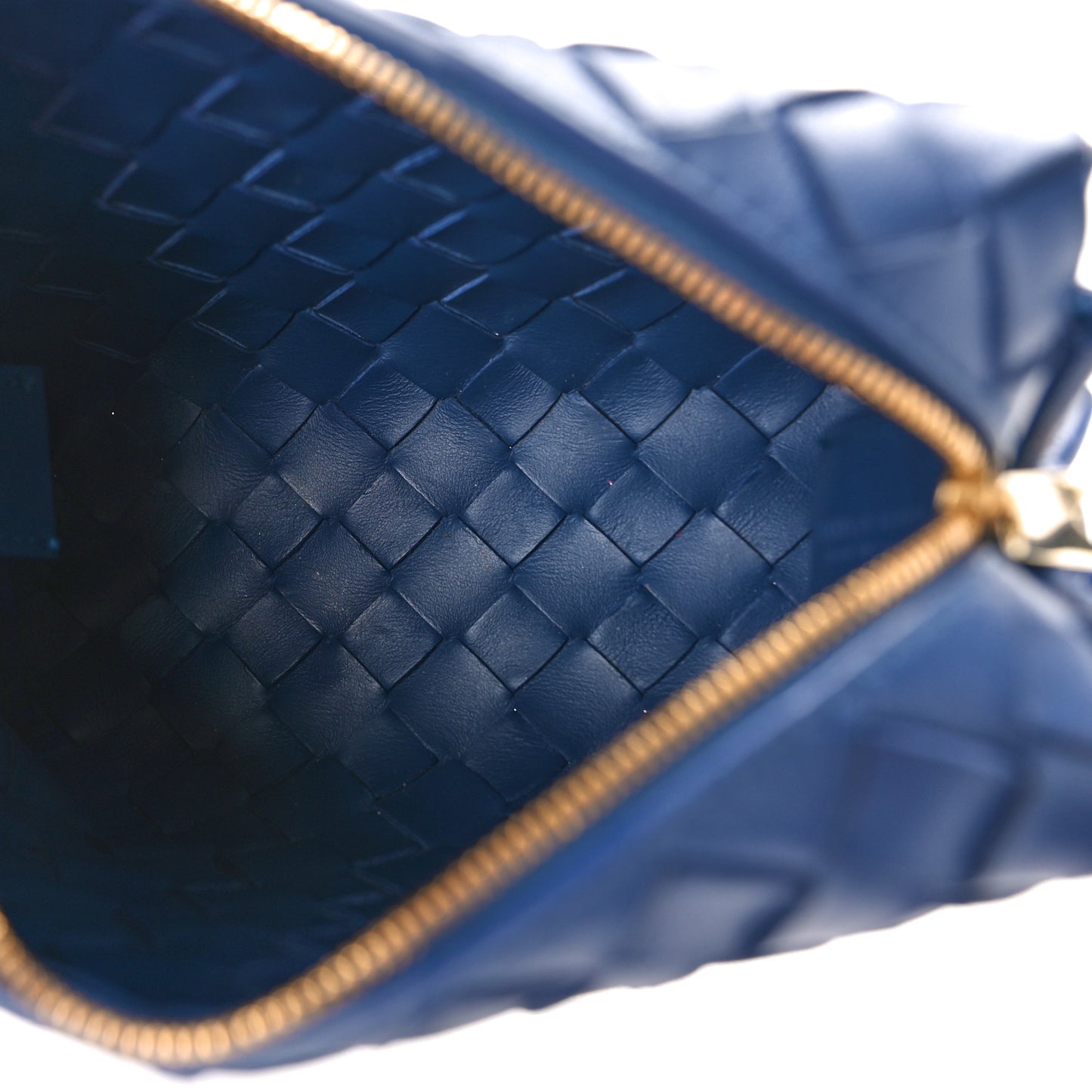 Nappa Intrecciato Mini Loop Camera Bag Baltic Blue