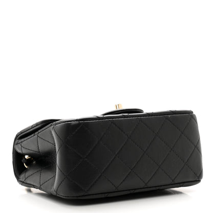 Chanel Lambskin Quilted Enamel Mini Pearl Crush Flap Black 4 of 10