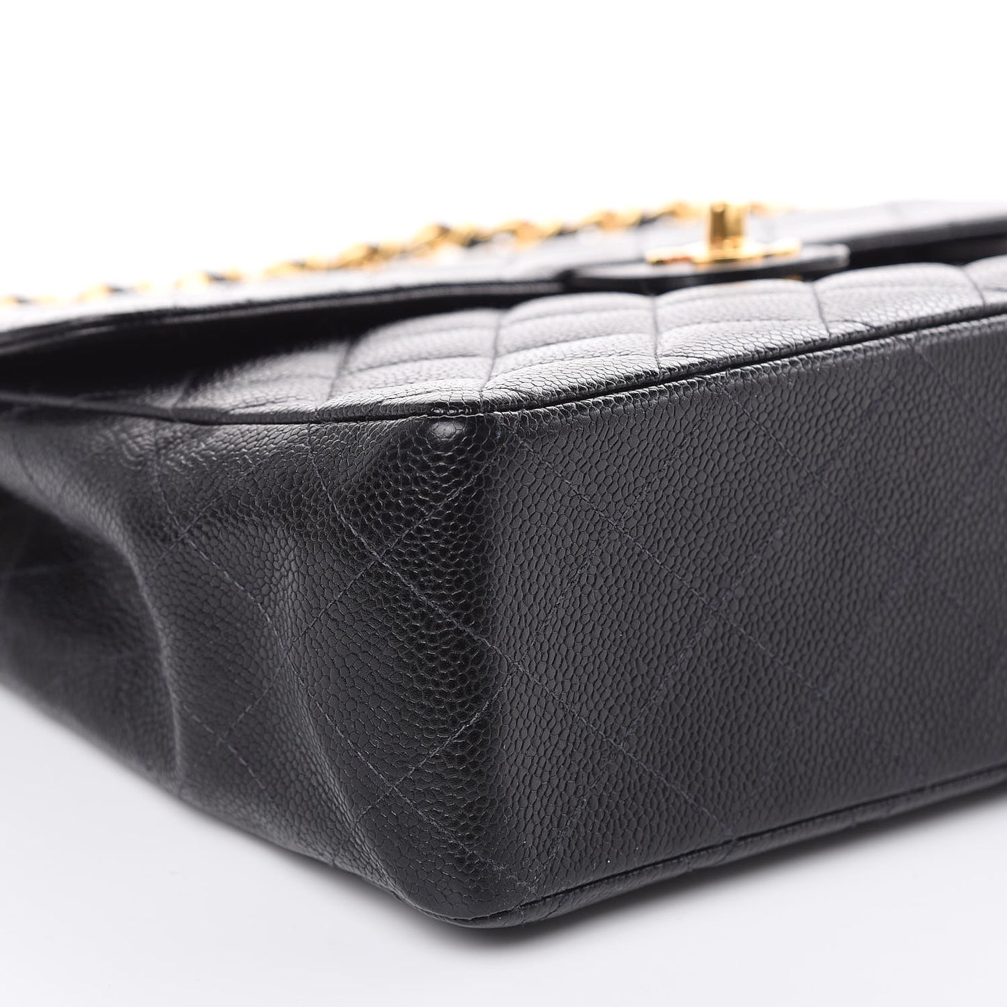 Caviar Quilted Jumbo Single Flap Black