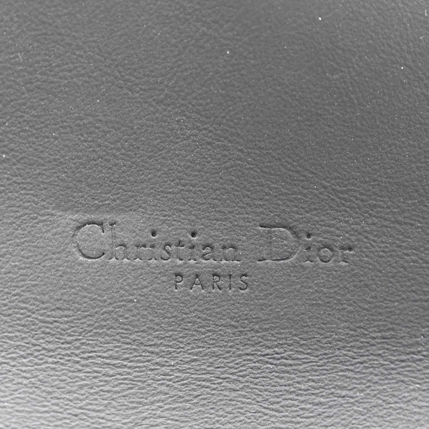 Christian Dior Ultra Matte Calfskin Saddle Chain Wallet Pouch Black 7 of 11