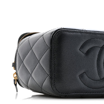 Chanel Pearly Caviar Quilted Fit For You Small Vanity Case With Chain Black 9 of 11