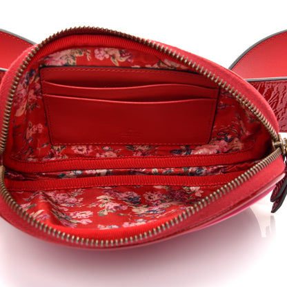 Gucci Patent Rubber Game Patch Logo Belt Bag 75 30 Hibiscus Red 5 of 10