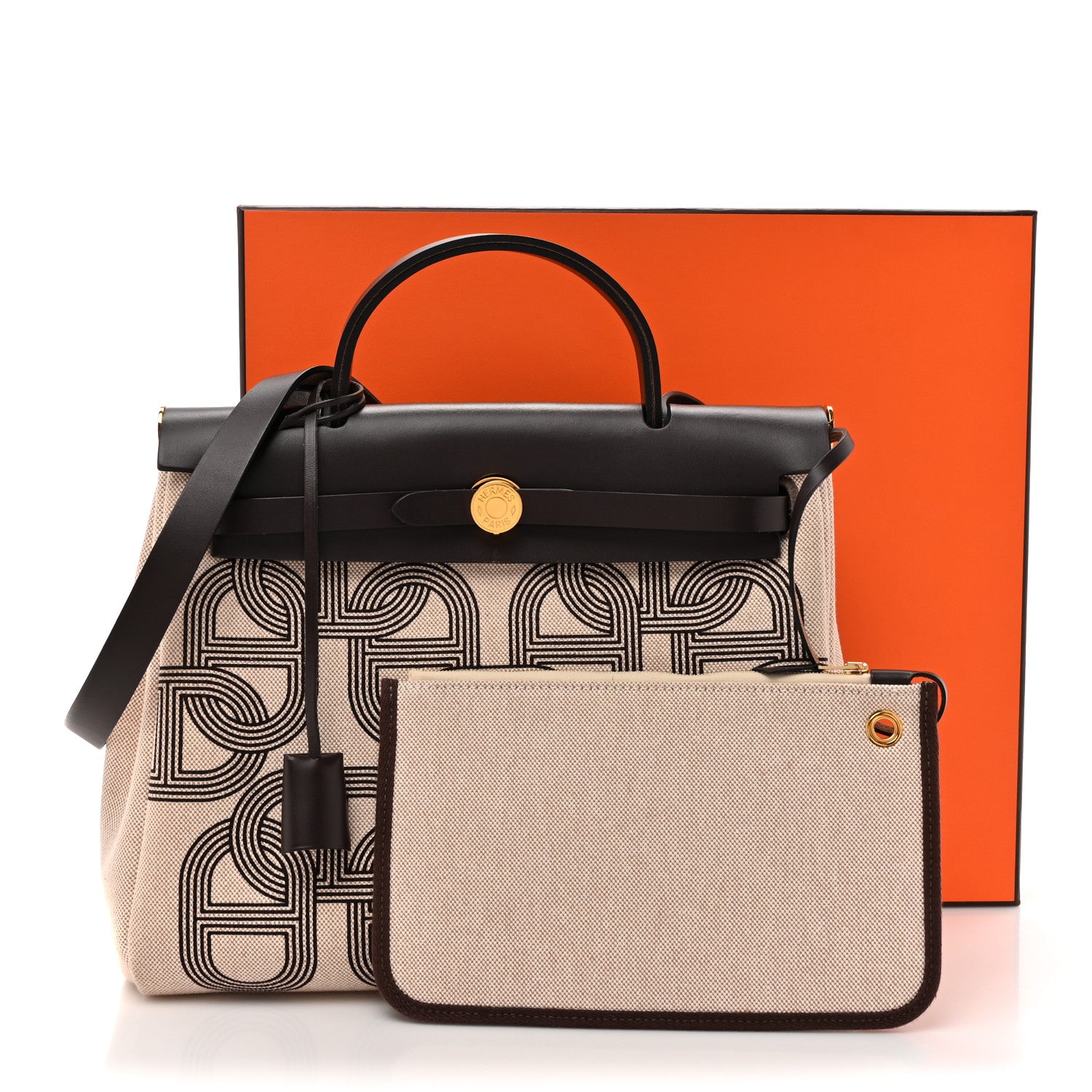 Hermes H Plume Canvas Vache Hunter Circuit 24 Herbag Zip Retourne 31 Ebene Ecru 15 of 15