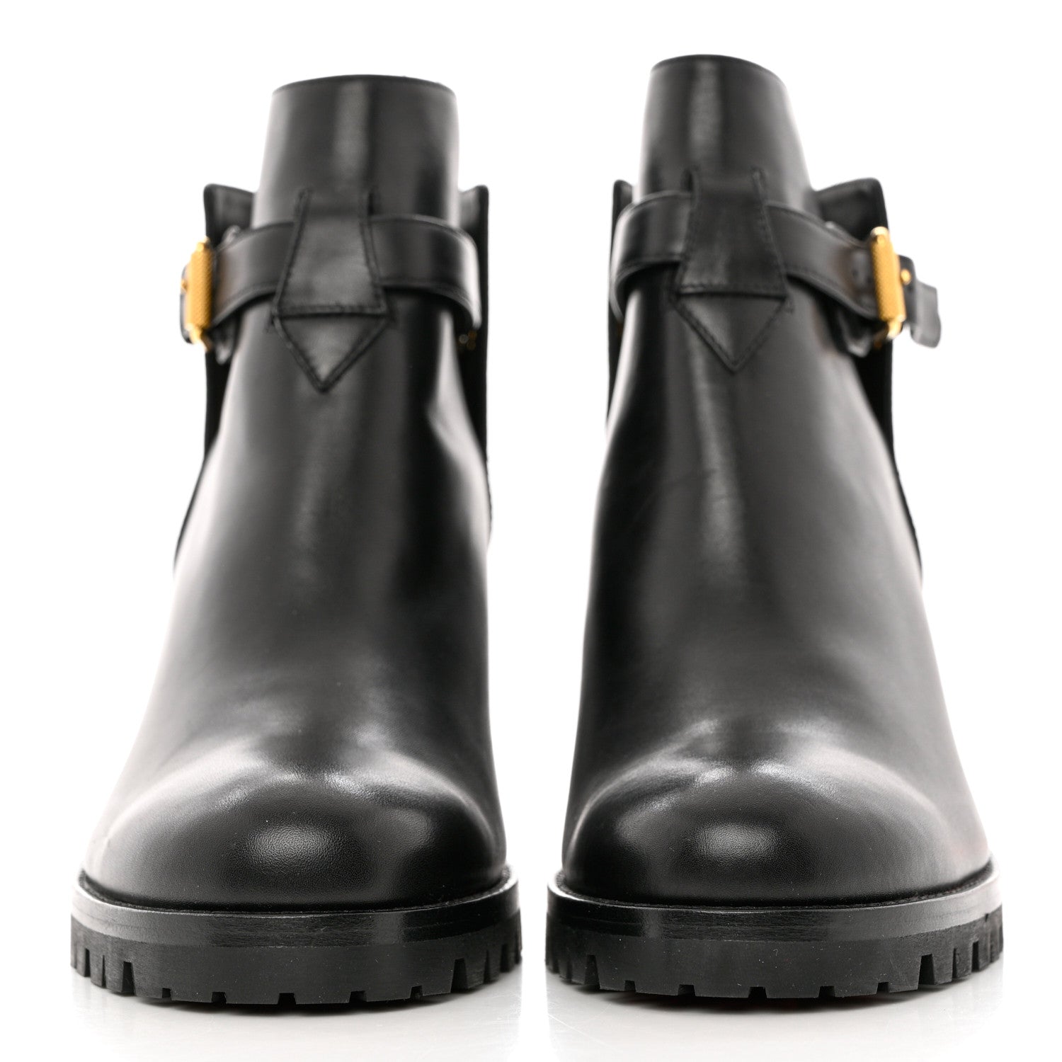 Christian Louboutin Calfskin Communa 70 Ankle Boots 37 Black 2 of 10