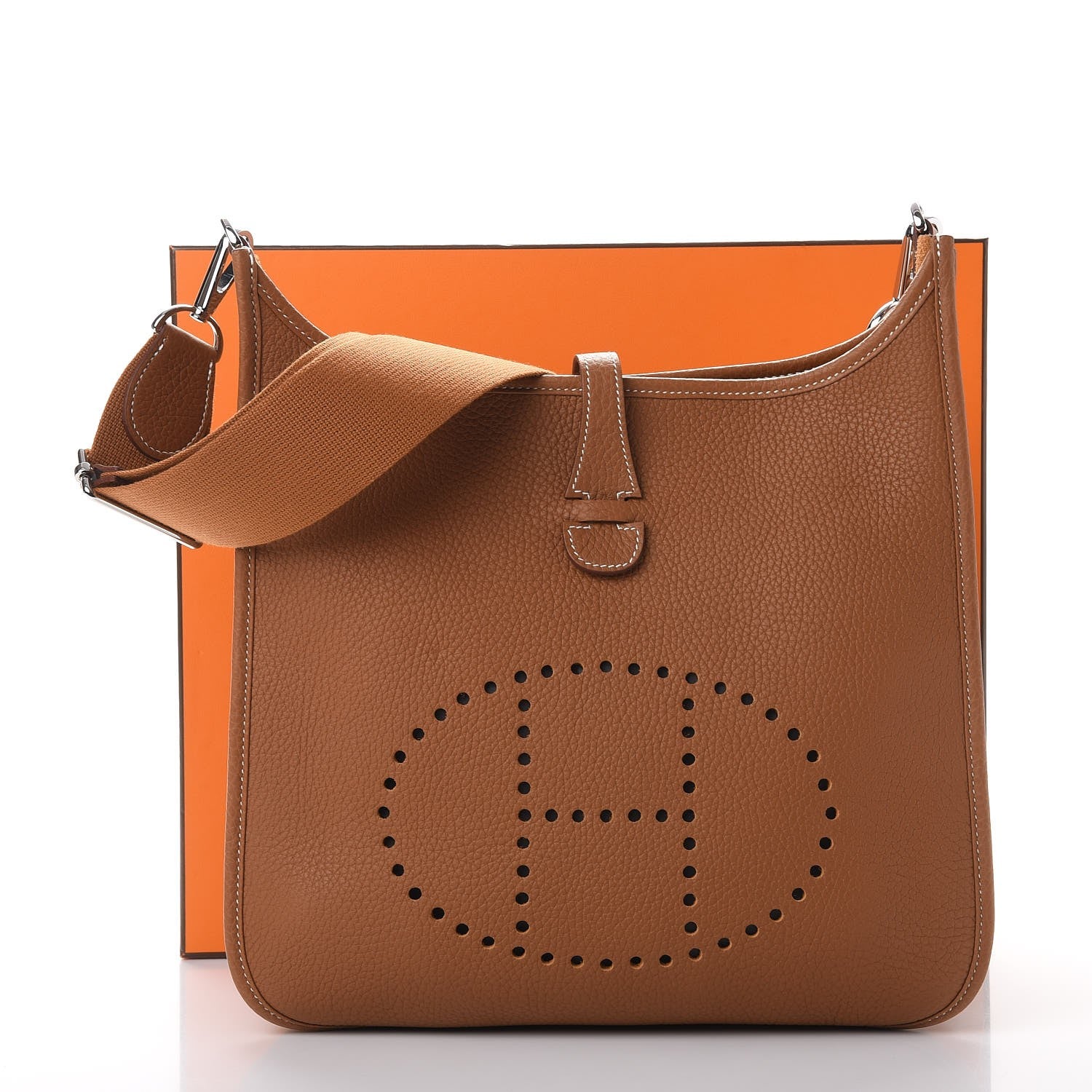 Hermes Taurillon Clemence Evelyne III PM Gold 9 of 9