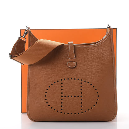 Hermes Taurillon Clemence Evelyne III PM Gold 9 of 9