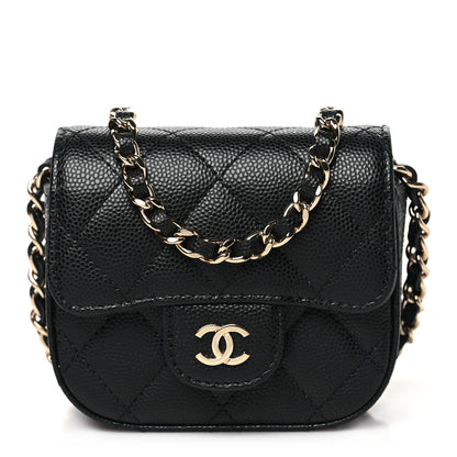 Chanel Caviar Quilted Mini Clutch With Chain Black 1 of 12