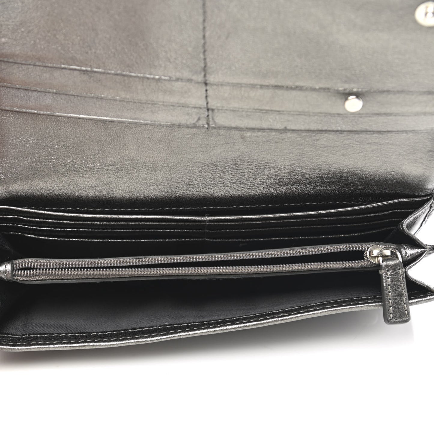 Shimmer Check Continental Wallet Pewter