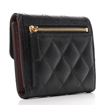 Chanel Caviar Quilted Compact Flap Wallet Black 3 of 8